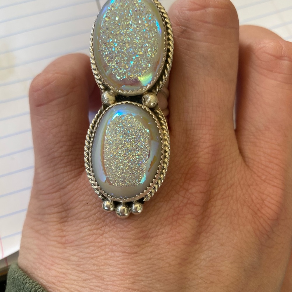M&S druzy ring in ice - Picture 5 of 5